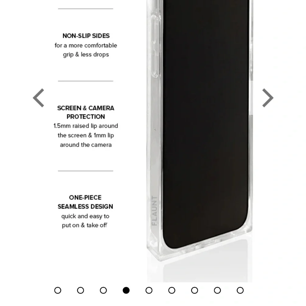 FLAUNT SQUARE Phone Case with real abalone shells for iPhone 16 Pro (almost new)
